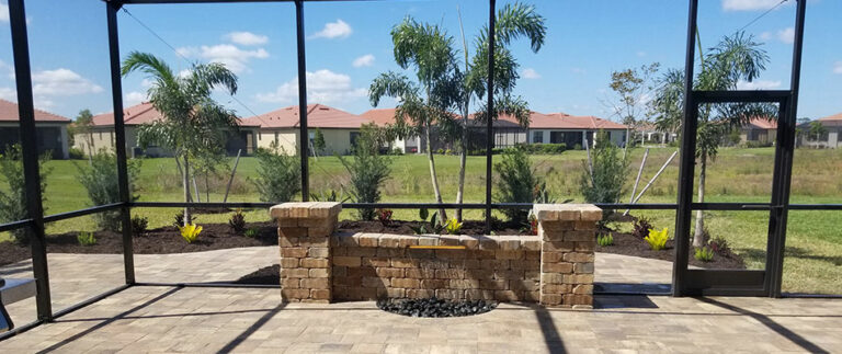 New Custom Patio, Water Feature, Lanai, & Landscaping
