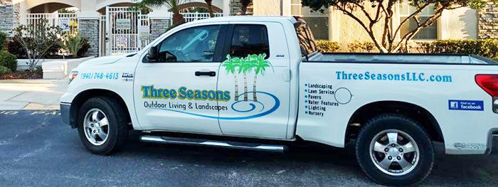 Three Seasons truck at customer's home in Palmetto, FL.