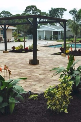 Custom paver patio and pool deck in Palmetto, FL.